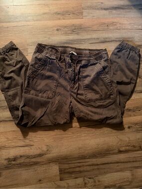 AE Casual Drawstring Jogger Pants - Brown